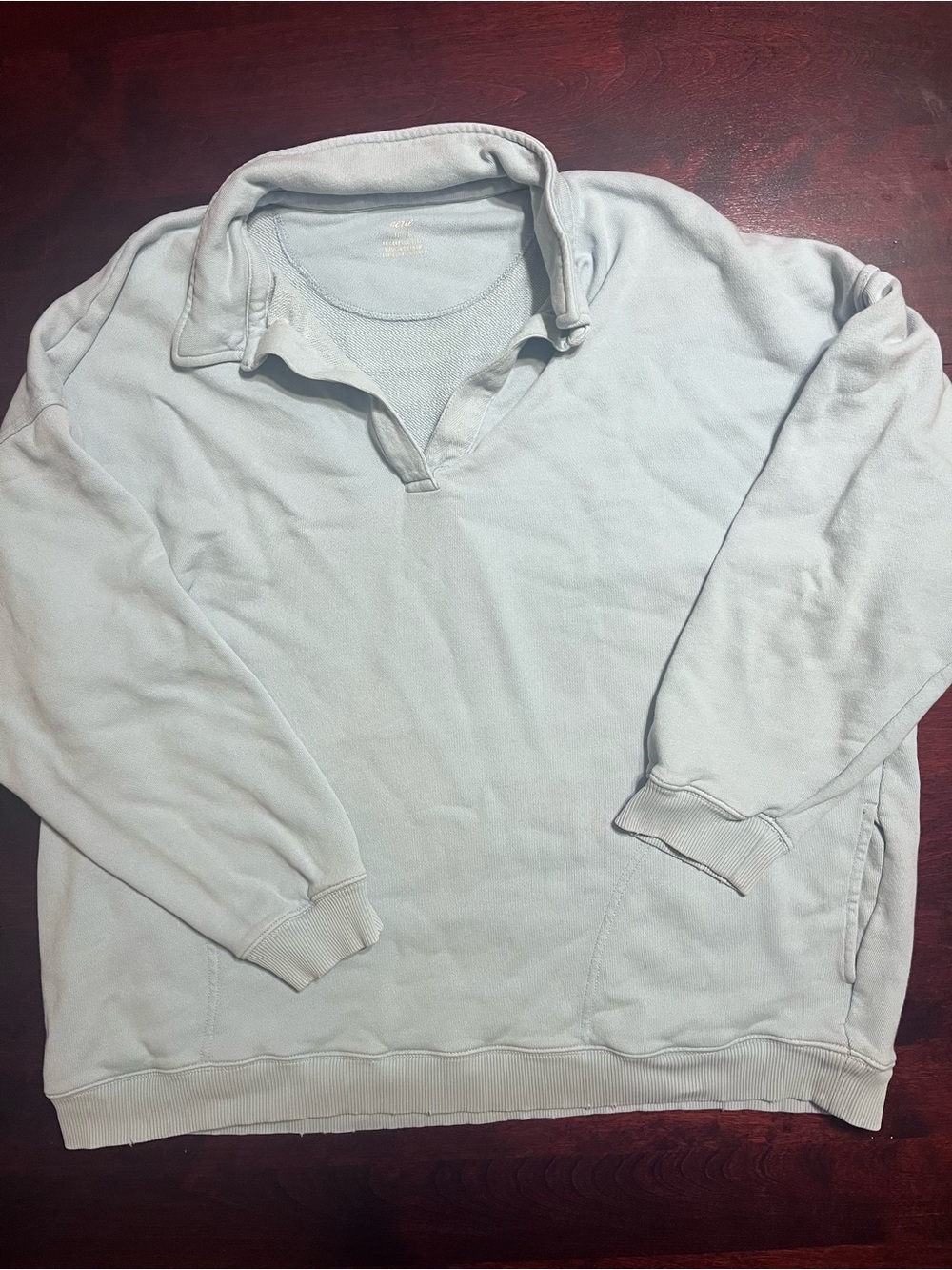 aerie light blue pullover top